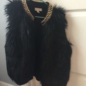 Michael Kors fur vest black